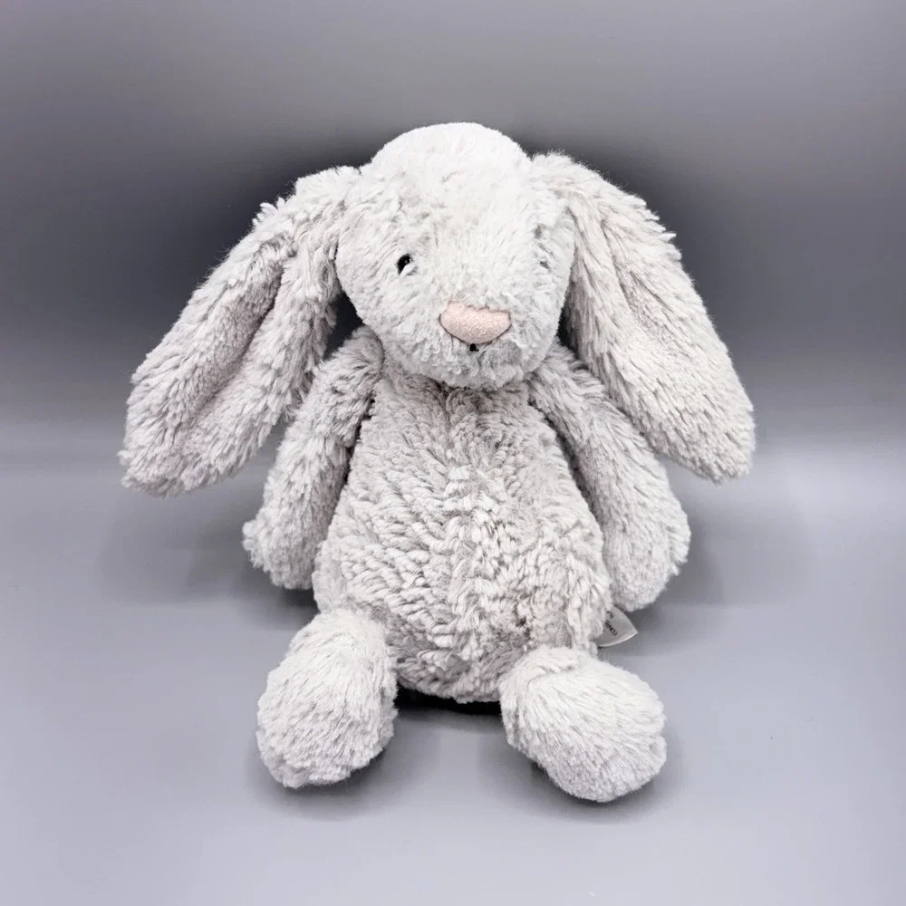 Jellycat Bashful Gray Bunny Plush Small Mini London Stuffed Toy 8